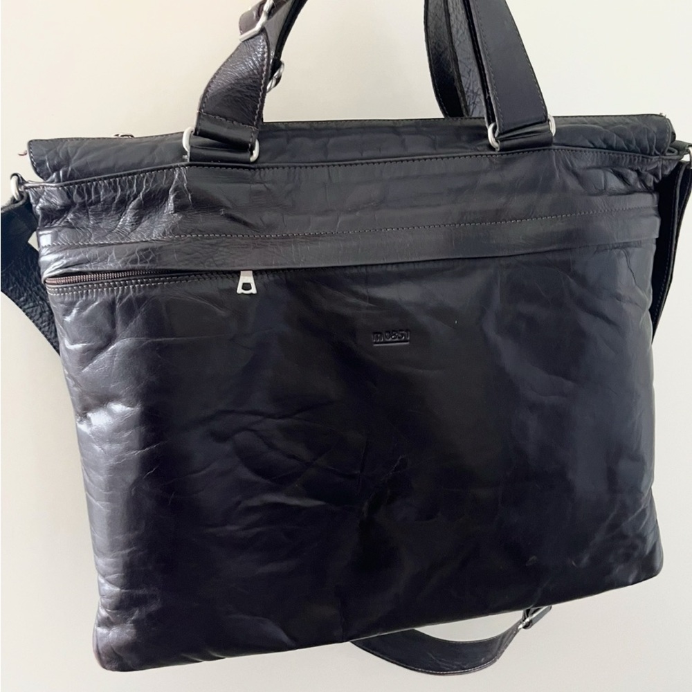M0851 briefcase/laptop bag -  dark brown